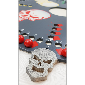 Jeu de Tock 4 joueurs motif Tête de mort 