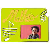 Cadre photo motif MUSIQUE prénom personnalisé pour chambre d'enfant