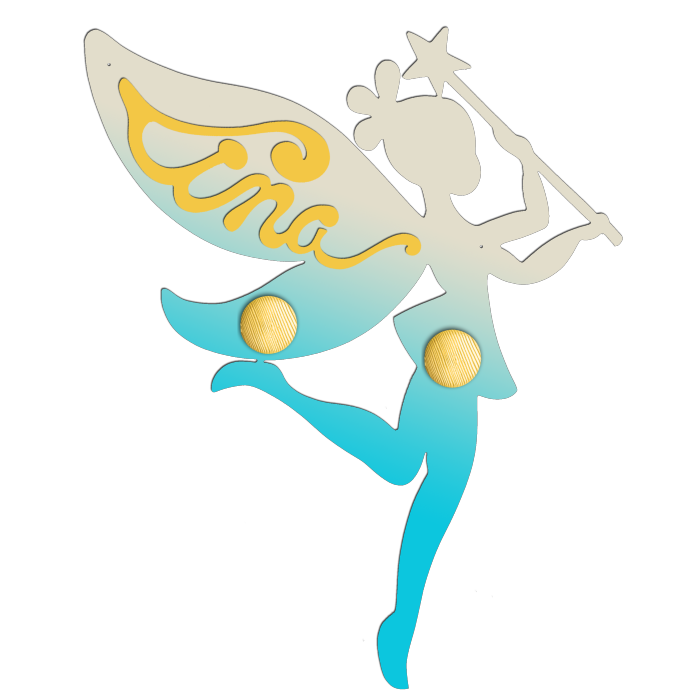 Porte Manteau Enfant - Forme Fée - 2 patères