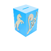 Tirelire pour Garçon - Motif Cheval - Couleur Turquoise