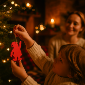 Déco sapin forme Père Noël