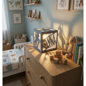 Lampe cube Nouvelle Couleur Ardoise Bleue