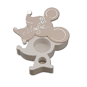Boîte à dents de lait "La Souris" couleur mastic prénom personnalisable