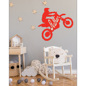 Plaque de porte en bois forme motocross pour enfant couleur au choix  Prénom Personnalisable