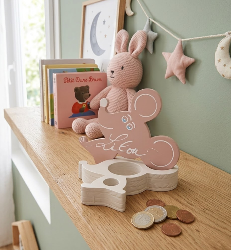 Boîte à Dents de Lait -  Nouvelle couleur Rose Taupe