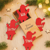 Père Noël 1 déco sapin avec Prénom