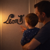 Plaque de Porte - motif Stitch - Couleur Anthracite