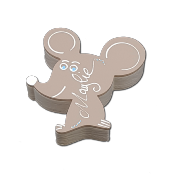 Boîte à dents de lait "La Souris" couleur mastic prénom personnalisable