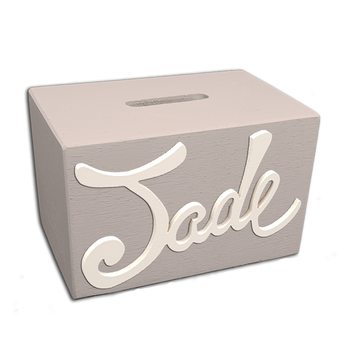 Tirelire personnalisée en bois sans motif
