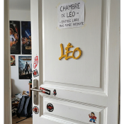 Plaque de porte GRAFF Nouvelle Palette couleur Or Tournesol