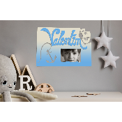 Cadre photo motif PIRATE prénom personnalisé pour chambre d'enfant