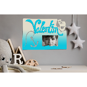 Cadre photo motif PIRATE prénom personnalisé pour chambre d'enfant
