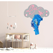 Porte Manteau Enfant - Forme Nuage - 3 Patères