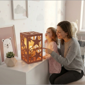 Lampe colonne Nouvelle Couleur Bois de Cannelle