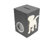 Tirelire pour Garçon - Motif Chien - Couleur Anthracite
