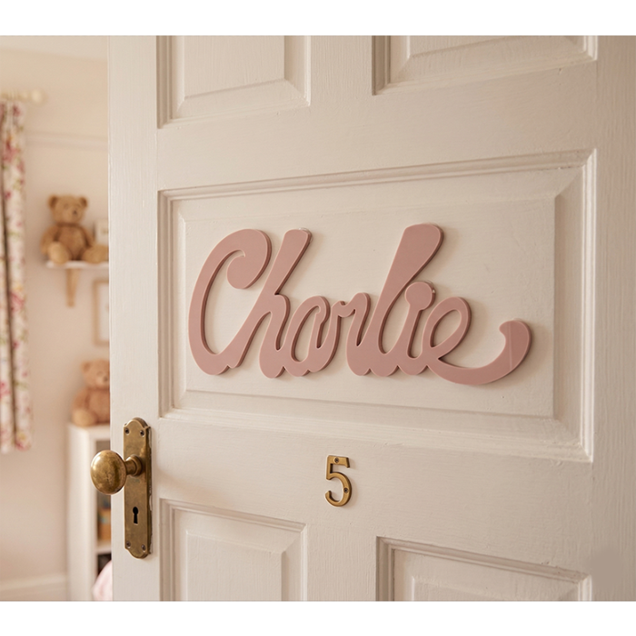 Plaque de porte sans motif Nouvelle Palette couleur Rose Taupe