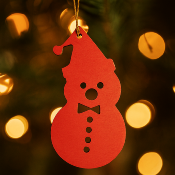 Déco sapin forme Bonhomme de Neige