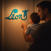 Plaque de Porte - motif Stitch - Couleur Turquoise