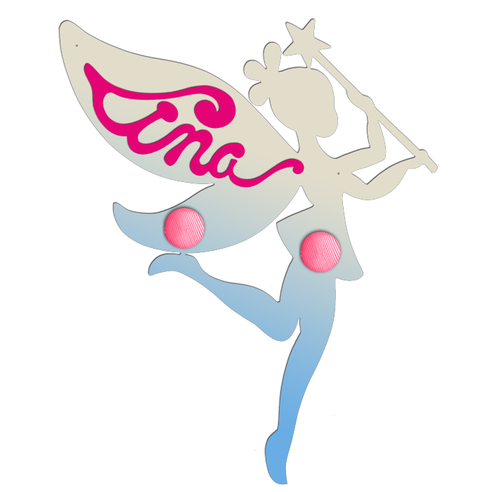 Porte Manteau Enfant - Forme Fée - 2 patères