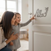 Plaque de Porte - Motif F�e - Couleur Mastic