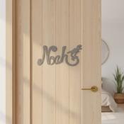 Plaque de Porte - motif Dino - Couleur Mastic