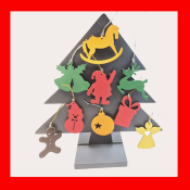 Déco sapin forme Bonhomme de Neige