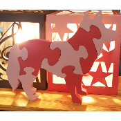 Puzzle 3D éducatif et ludique San "le chien"