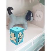 Tirelire pour Enfant - Motif Ourson - Couleur Turquoise