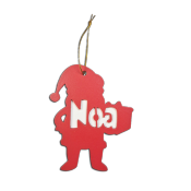 Père Noël 3 déco sapin avec Prénom