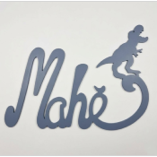 Nouvelle Plaque de Porte - Motif Dino - Couleur Ardoise Bleue