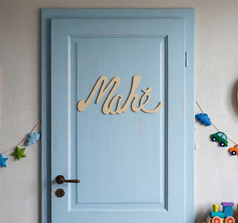 Plaque de porte sans motif Nouvelle Palette couleur Chêne Pâle