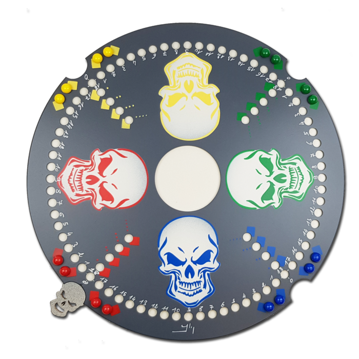 Jeu de Tock 4 joueurs motif Tête de mort 