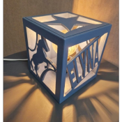 Lampe cube Nouvelle Couleur Ardoise Bleue