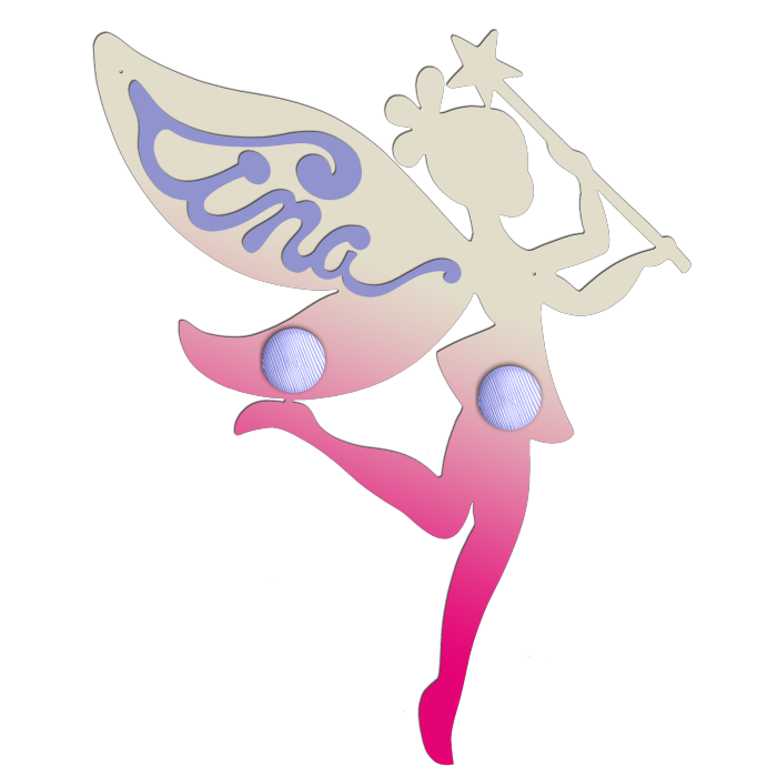 Porte Manteau Enfant - Forme Fée - 2 patères
