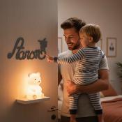 Plaque de Porte Personnalisée en Bois - Motif Pikachu - Couleur Anthracite