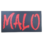 Plaque de porte personnalisée "MAJUSCULE" noir et rouge