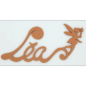 Nouvelle Plaque de Porte - Motif Fée - Couleur Bois de Cannelle