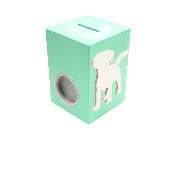 Tirelire Personnalisée pour Garçon- Motif Chien - Couleur Vert