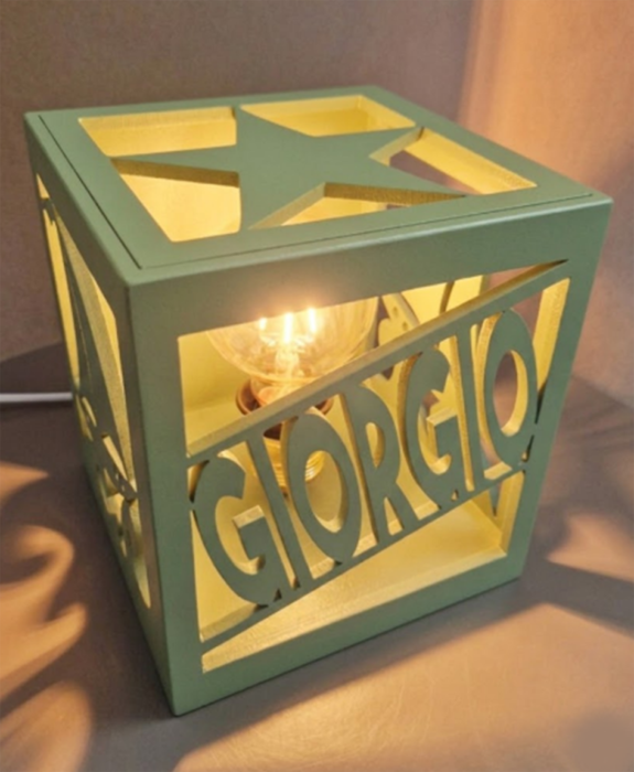 Lampe cube Nouvelle Couleur Feuille de Palmier