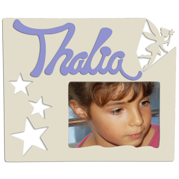 Cadre photo motif FEE prénom personnalisé pour chambre d'enfant