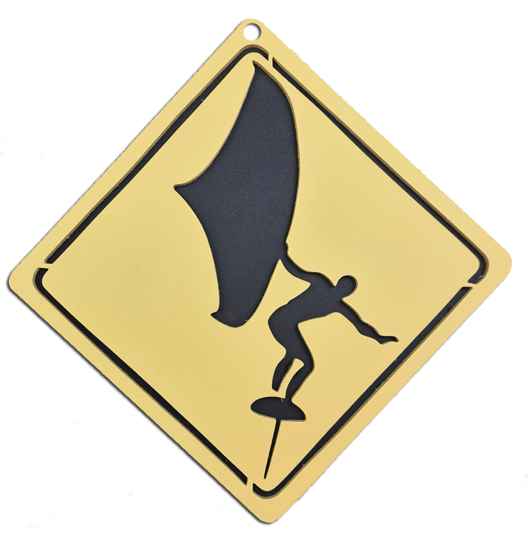Plaque Signaltique Surf - Chambre d'Enfant - motif Wingfoil