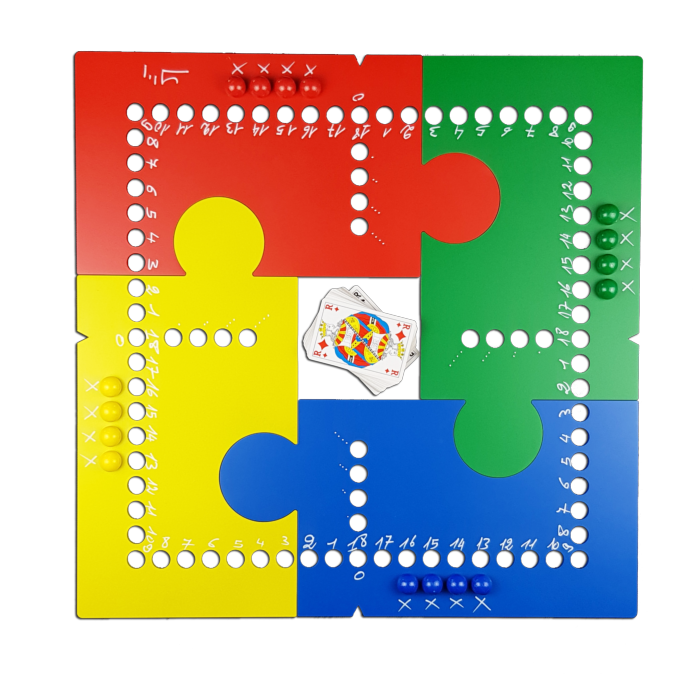 Jeu de Tock en Bois - 4 joueurs - Puzzle