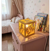 Lampe cube Nouvelle Couleur Or Tournesol