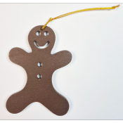 Déco sapin forme Bonhomme Pain d'épice