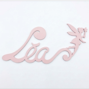 Nouvelle Plaque de Porte - Motif Fée - Couleur Pastel Petal