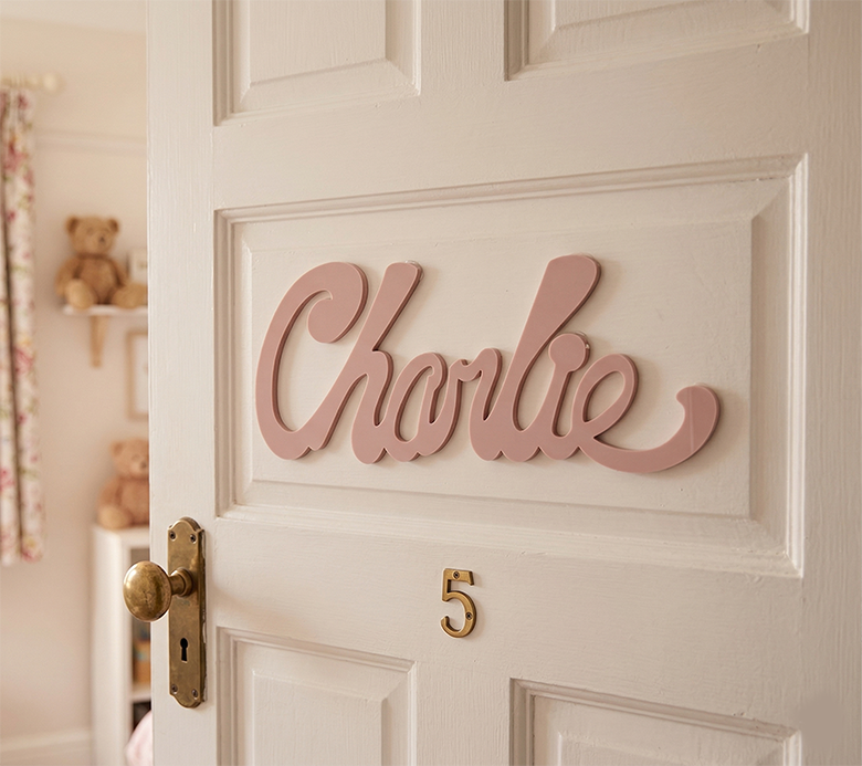 Plaque de porte sans motif Nouvelle Palette couleur Rose Taupe