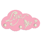 Porte Manteau Enfant - Forme Nuage - 3 Patères