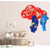 Porte Manteau Enfant - Forme Nuage - 3 Patères