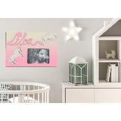 Cadre photo motif CHEVAL  prénom personnalisé pour chambre d'enfant