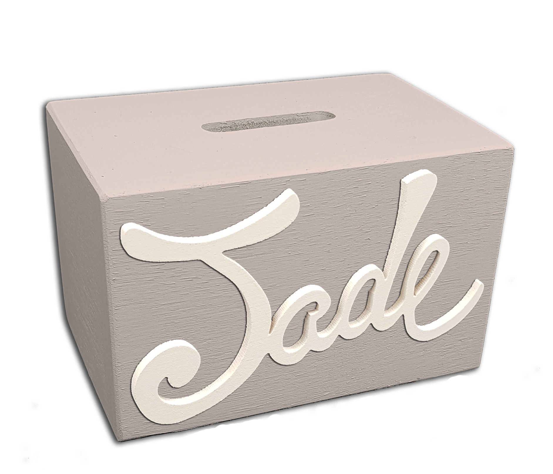 Tirelire personnalise en bois sans motif